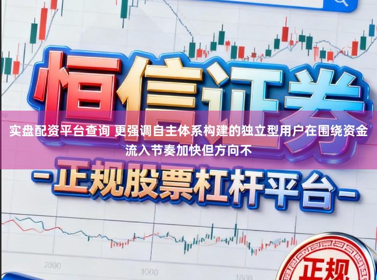 实盘配资平台查询 更强调自主体系构建的独立型用户在围绕资金流入节奏加快但方向不